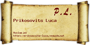 Prikosovits Luca névjegykártya